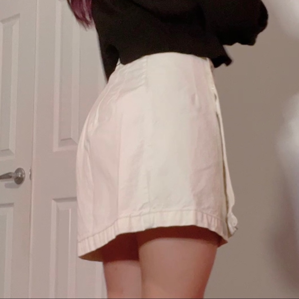 Current/Elliott Asymmetrical Cream Button Mini Sk… - image 4